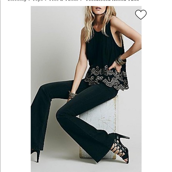 Free People TOOSALOOSA ATTINA TANK black NEW - Picture 5 of 16